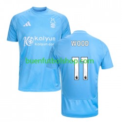 Camiseta de Fútbol Nottingham Forest Chris Wood 11 2024-2025 Tercera Equipación Manga Corta Hombre