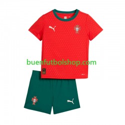 Camiseta de Fútbol Portugal 2025 Primera Equipación Manga Corta Niño
