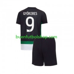 Camiseta de Fútbol Sporting CP Gyokeres 9 2024-2025 Primera Equipación Manga Corta Niño