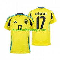 Camiseta de Fútbol Suecia Viktor Gyokeres 17 2024 Primera Equipación Manga Corta Hombre Camiseta de Fútbol Suecia Viktor Gyokeres 17 2024 Primera Equipación Manga Corta Hombre
