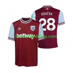 Camiseta de Fútbol West Ham United SOUCEK 28 2024-2025 Primera Equipación Manga Corta Hombre