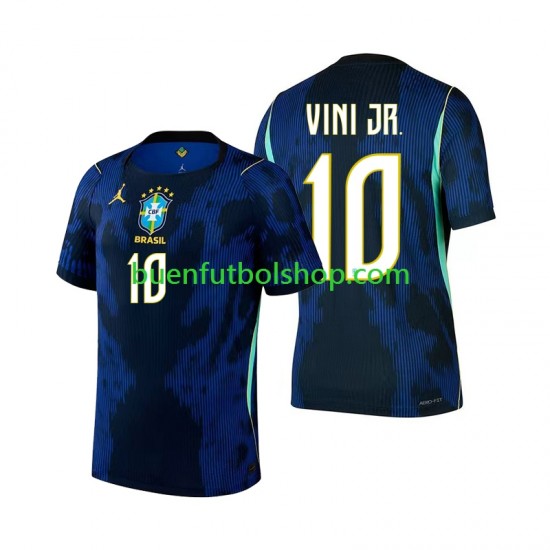 Camiseta de Fútbol Brasil Vinicius Junior 10 World Cup 2026 Segunda Equipación Manga Corta Hombre