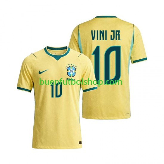 Camiseta de Fútbol Brasil Vinicius Junior 10 World Cup 2026 Primera Equipación Manga Corta Hombre