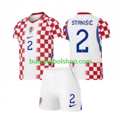 Camiseta de Fútbol Croacia Josip Stanisic 2 World Cup 2026 Primera Equipación Manga Corta Niño