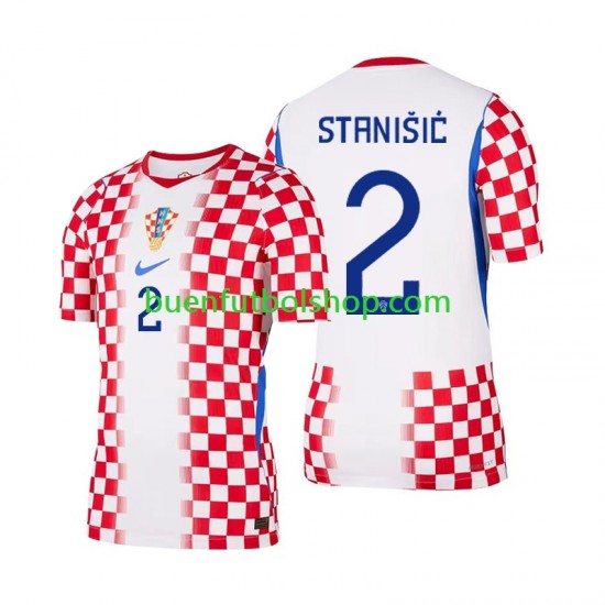 Camiseta de Fútbol Croacia Josip Stanisic 2 World Cup 2026 Primera Equipación Manga Corta Hombre