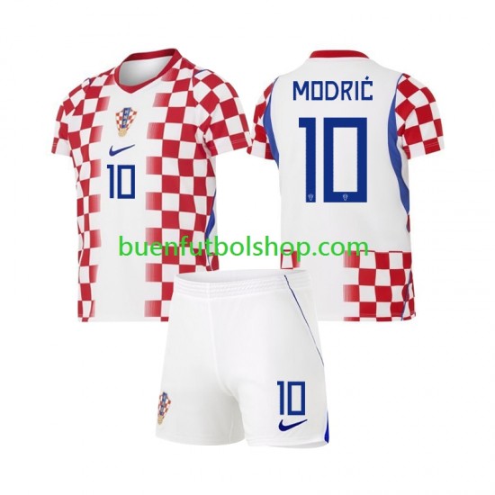 Camiseta de Fútbol Croacia Luka Modric 10 World Cup 2026 Primera Equipación Manga Corta Niño