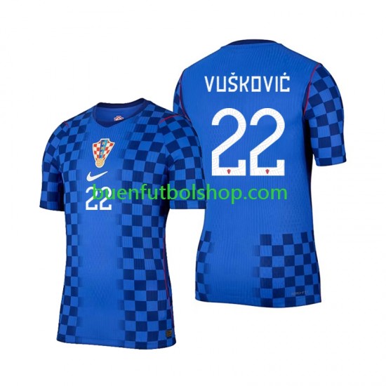 Camiseta de Fútbol Croacia Luka Vuskovic 22 World Cup 2026 Segunda Equipación Manga Corta Hombre