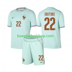 Camiseta de Fútbol Francia Hugo Ekitike 22 World Cup 2026 Segunda Equipación Manga Corta Niño