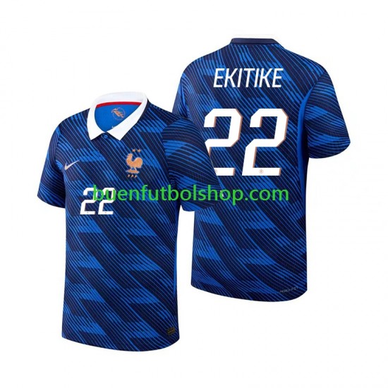Camiseta de Fútbol Francia Hugo Ekitike 22 World Cup 2026 Primera Equipación Manga Corta Hombre