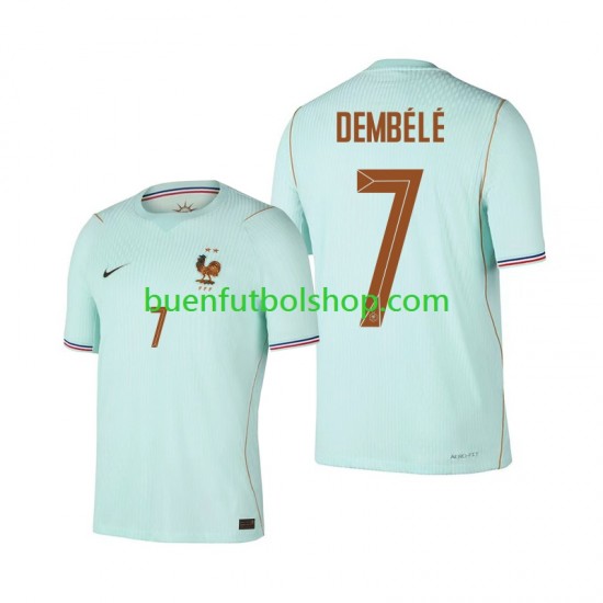 Camiseta de Fútbol Francia Ousmane Dembele 7 World Cup 2026 Segunda Equipación Manga Corta Hombre