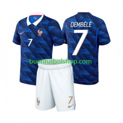 Camiseta de Fútbol Francia Ousmane Dembele 7 World Cup 2026 Primera Equipación Manga Corta Niño