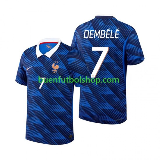 Camiseta de Fútbol Francia Ousmane Dembele 7 World Cup 2026 Primera Equipación Manga Corta Hombre