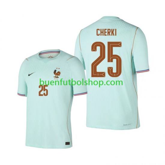 Camiseta de Fútbol Francia Rayan Cherki 25 World Cup 2026 Segunda Equipación Manga Corta Hombre