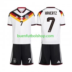 Camiseta de Fútbol Alemania Kai Havertz 7 World Cup 2026 Primera Equipación Manga Corta Niño