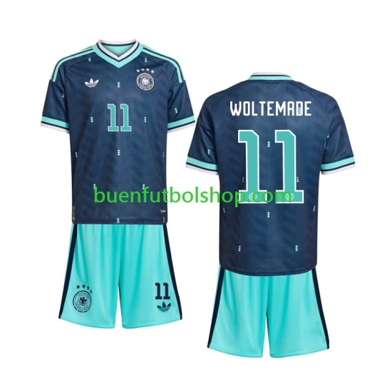 Camiseta de Fútbol Alemania Nick Woltemade 11 World Cup 2026 Segunda Equipación Manga Corta Niño