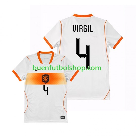 Camiseta de Fútbol Países Bajos Virgil van Dijk 4 World Cup 2026 Segunda Equipación Manga Corta Hombre