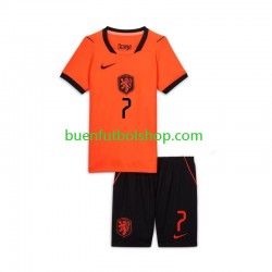 Camiseta de Fútbol Países Bajos Xavi Simons 7 World Cup 2026 Primera Equipación Manga Corta Niño