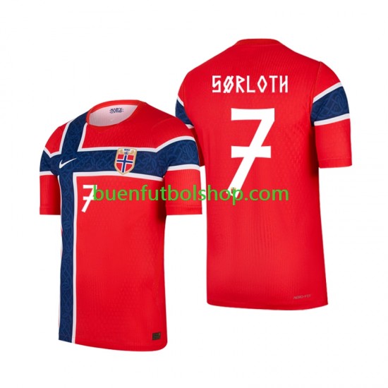 Camiseta de Fútbol Noruega Alexander Sorloth 7 World Cup 2026 Primera Equipación Manga Corta Hombre