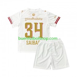 Camiseta de Fútbol PSV Eindhoven Ismael Saibari 34 Efteling 2025-2026 Cuarta Equipación Manga Corta Niño