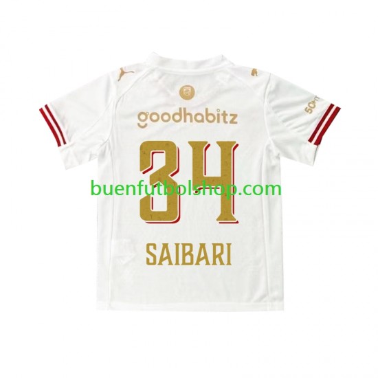 Camiseta de Fútbol PSV Eindhoven Ismael Saibari 34 Efteling 2025-2026 Cuarta Equipación Manga Corta Hombre