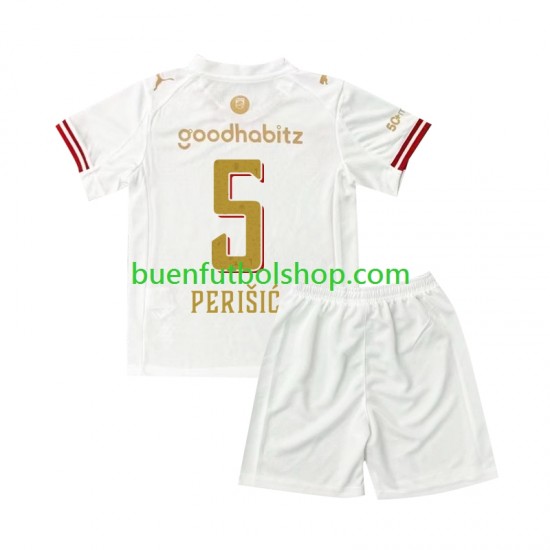 Camiseta de Fútbol PSV Eindhoven Ivan Perisic 5 Efteling 2025-2026 Cuarta Equipación Manga Corta Niño