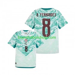 Camiseta de Fútbol Portugal Bruno Fernandes 8 World Cup 2026 Segunda Equipación Manga Corta Hombre