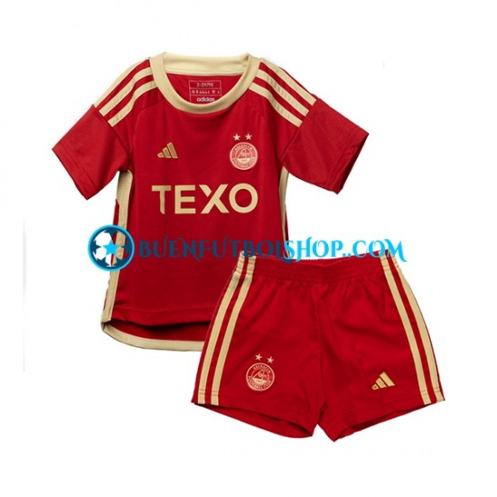 Camiseta de Fútbol Aberdeen 2023-2024 Primera Equipación Manga Corta Niño