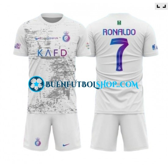 Camiseta de Fútbol Al-Nassr Ronaldo 7 2023-2024 Tercera Equipación Manga Corta Niño