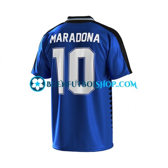 Camiseta de Fútbol Argentina MARADONA 10 Retro 1994 Segunda Equipación Manga Corta Niño