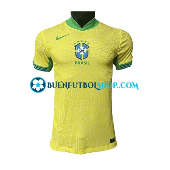 Camiseta de Fútbol Brasil 2023-2024 Primera Equipación Manga Corta Hombre