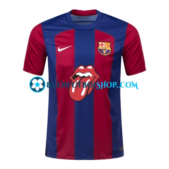 Camiseta de Fútbol FC Barcelona Rolling Stones 2023-2024 Primera Equipación Manga Corta Hombre