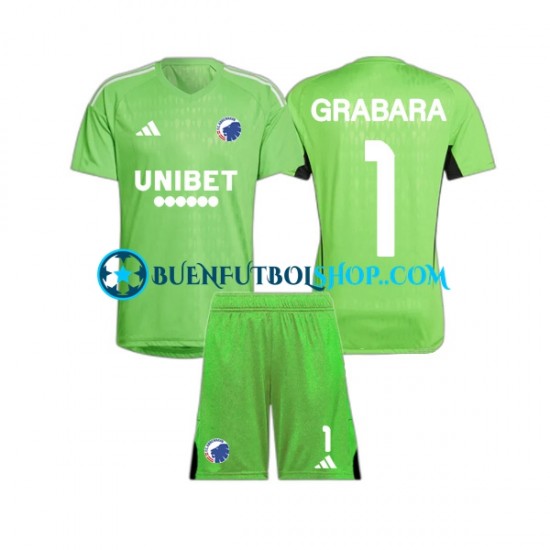 Camiseta de Fútbol FC Copenhagen Portero GRABARA 1 2023-2024 Cuarta Equipación Manga Corta Niño