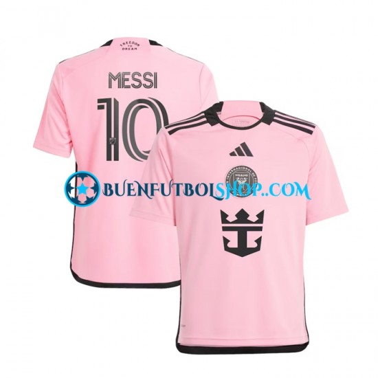 Camiseta de Fútbol Inter Miami Lionel Messi 10 2024 Primera Equipación Manga Corta Hombre