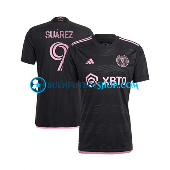 Camiseta de Fútbol Inter Miami Luis Suarez 9 2023-2024 Segunda Equipación Manga Corta Hombre