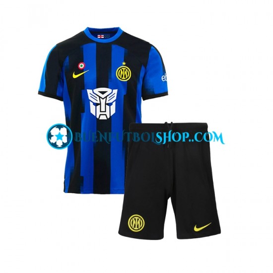 Camiseta de Fútbol Inter Milan Transformers 2023-2024 Primera Equipación Manga Corta Niño