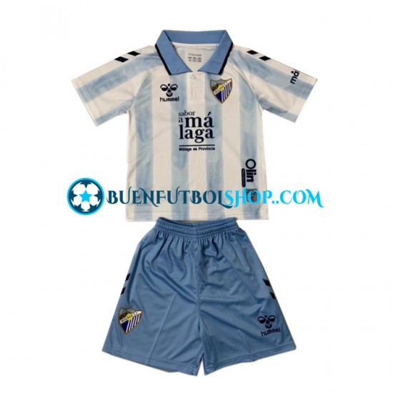 Camiseta de Fútbol Málaga CF 2023-2024 Primera Equipación Manga Corta Niño