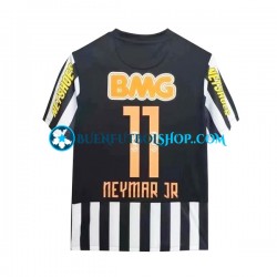 Camiseta de Fútbol Santos Neymar JR 11 Retro 2011-2012 Segunda Equipación Manga Corta Hombre