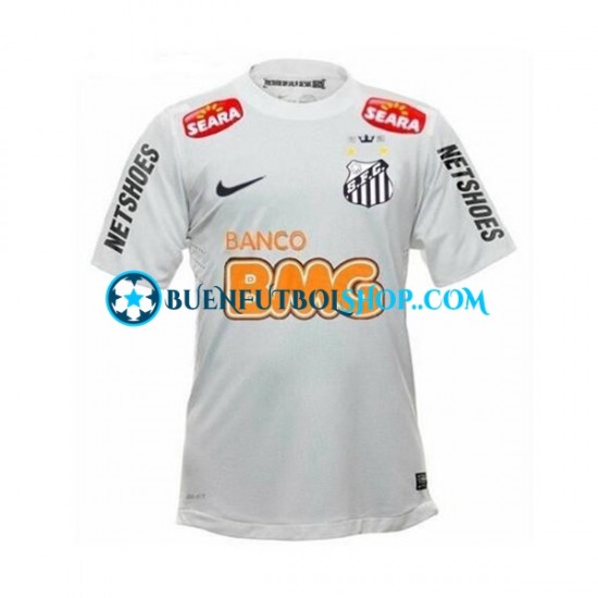 Camiseta de Fútbol Santos Neymar JR 11 Retro 2011-2012 Primera Equipación Manga Corta Hombre