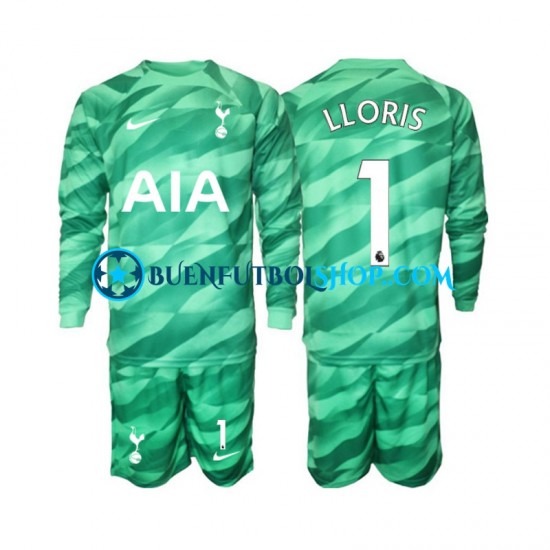 Camiseta de Fútbol Tottenham Hotspur Portero Hugo Lloris 1 2023-2024 Tercera Equipación Manga Larga Niño