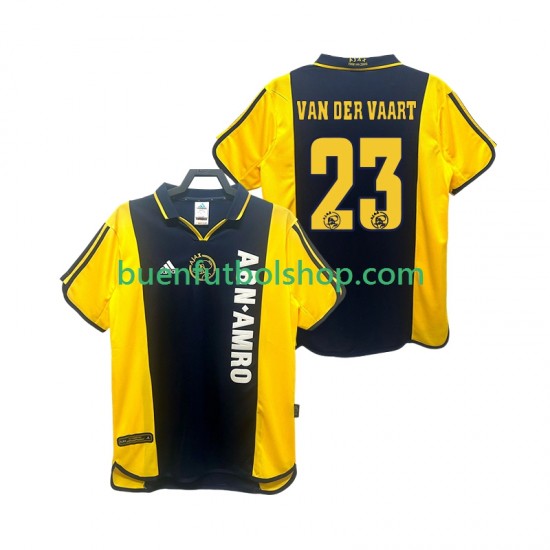 Camiseta de Fútbol AFC Ajax VAN DER VAART 23 Retro 2000 2001 Segunda Equipación Manga Corta Hombre