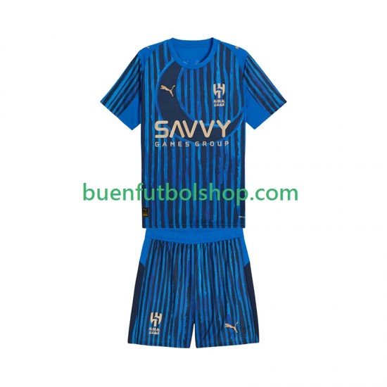 Camiseta de Fútbol Al Hilal CWC 2025-2026 Primera Equipación Manga Corta Niño