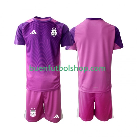 Camiseta de Fútbol Argentina Portero 2025 Primera Equipación Manga Corta Niño