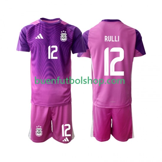 Camiseta de Fútbol Argentina Portero Geronimo Rulli 12 2025 Primera Equipación Manga Corta Niño
