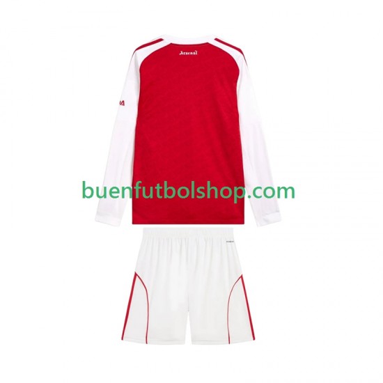 Camiseta de Fútbol Arsenal 2025-2026 Primera Equipación Manga Larga Niño