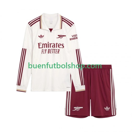 Camiseta de Fútbol Arsenal 2025-2026 Tercera Equipación Manga Larga Niño