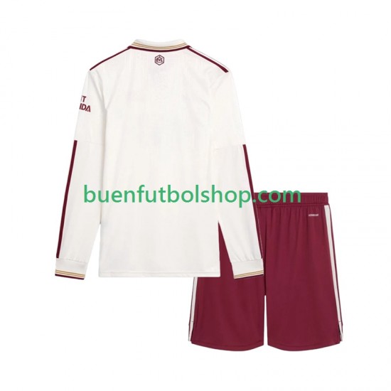 Camiseta de Fútbol Arsenal 2025-2026 Tercera Equipación Manga Larga Niño