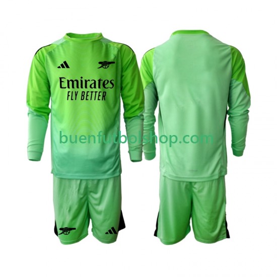 Camiseta de Fútbol Arsenal Portero 2025-2026 Segunda Equipación Manga Larga Niño