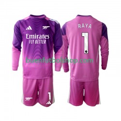Camiseta de Fútbol Arsenal Portero Raya 1 2025-2026 Tercera Equipación Manga Larga Niño Camiseta de Fútbol Arsenal Portero Raya 1 2025-2026 Tercera Equipación Manga Larga Niño
