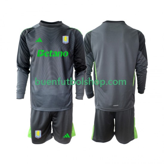Camiseta de Fútbol Aston Villa Portero 2025-2026 Primera Equipación Manga Larga Niño Camiseta de Fútbol Aston Villa Portero 2025-2026 Primera Equipación Manga Larga Niño