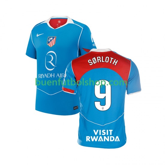 Camiseta de Fútbol Atlético Madrid Alexander Sorloth 9 2025-2026 Tercera Equipación Manga Corta Hombre